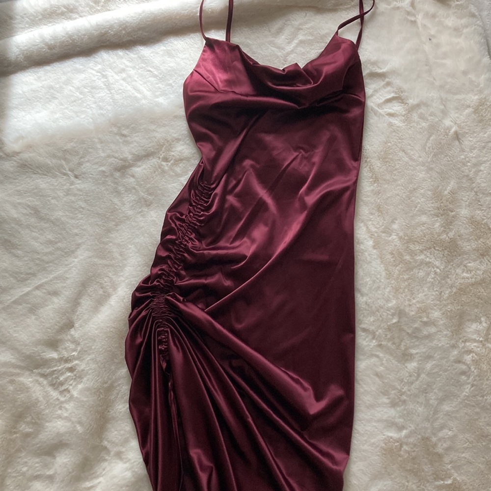 Satin Drawstring Dress NEW - Picture 8 of 8